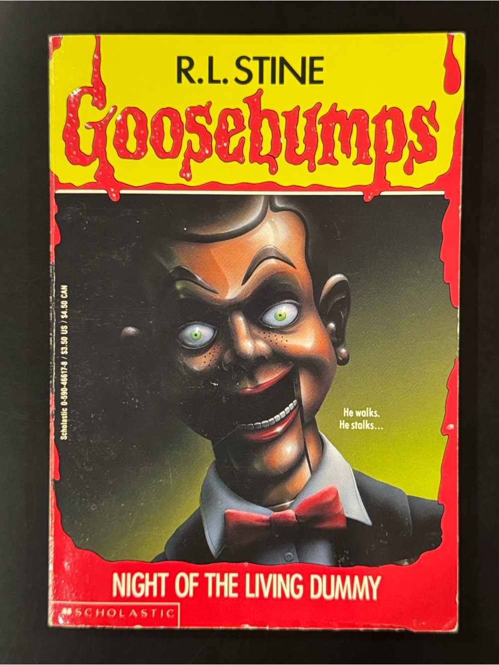 Goosebumps #7: Night of the Living Dummy - Vintage Scholastic Paperback Novel